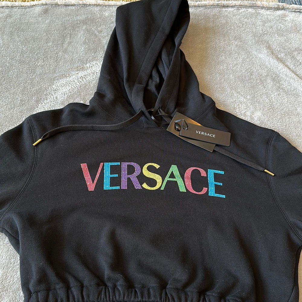 Authentic Versace crop hoodie